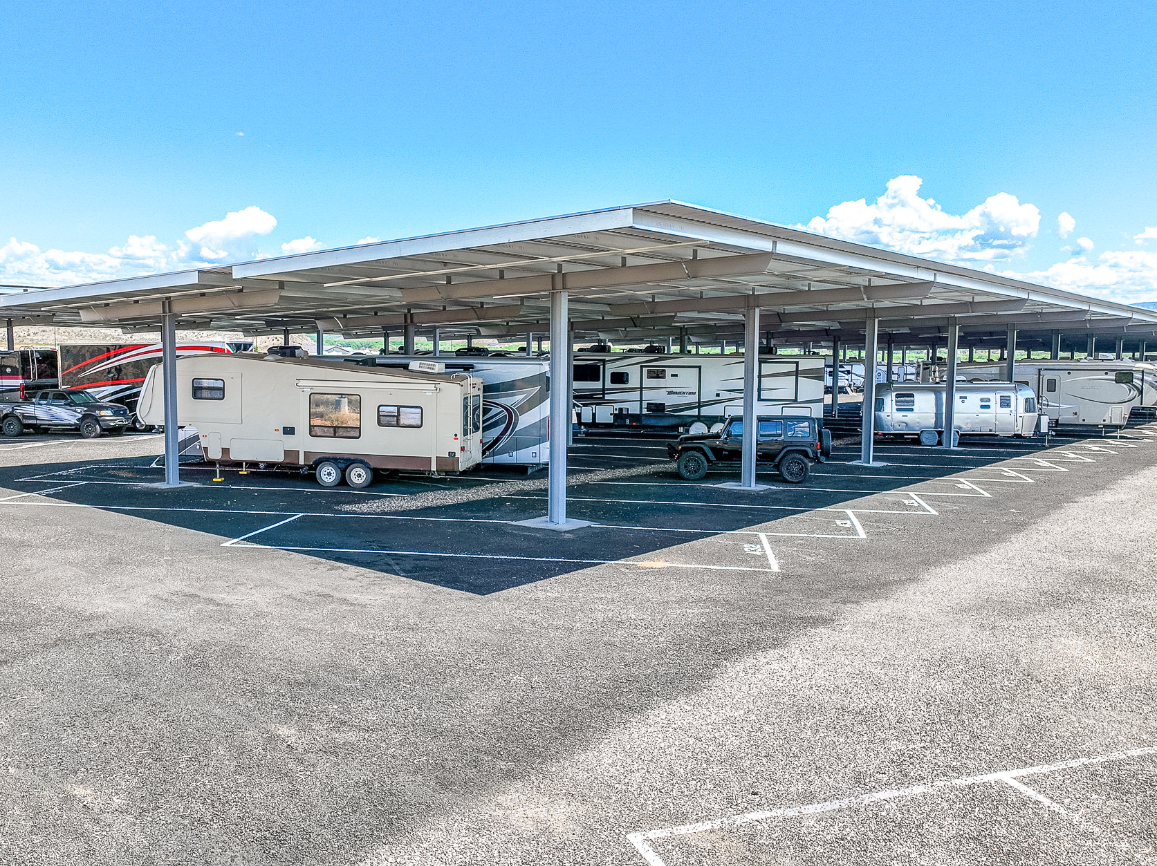Covered Boat and RV Storage to protect your RV in Camp Verde Arizona